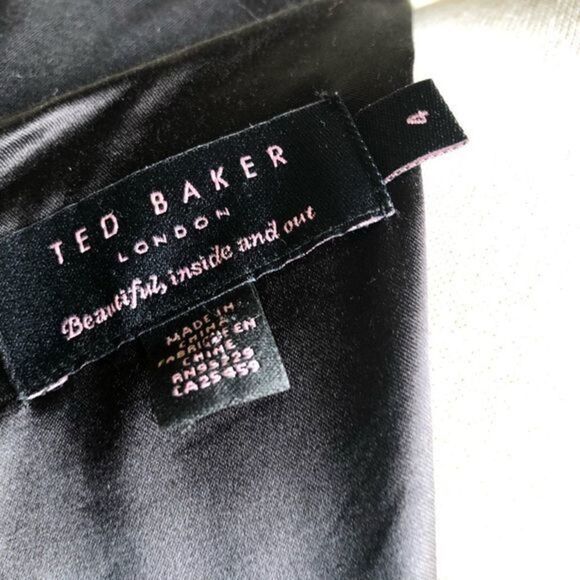 Ted Baker London jewel neckline little black dress large - Picture 5 of 7
